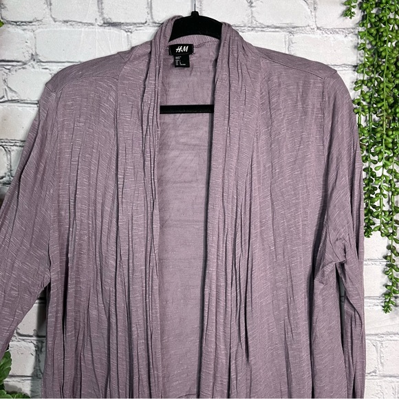 ₽🌼3/$30🌼H&M Beige Open Front Lightweight Long Sleeve Cardigan Size Large - Picture 5 of 14